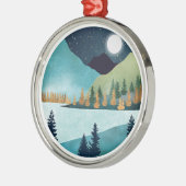 Moonrise Lake Metalen Ornament (Links)