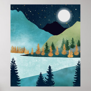 Moonrise Lake Poster