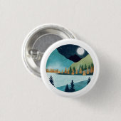 Moonrise Lake Ronde Button 3,2 Cm (Voorkant /achterkant)