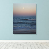 Moonrise over de Atlantische #4705 Canvas (Insitu (Houten vloer))