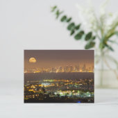 Moonrise over de San Diego skyline Briefkaart (Staand voorkant)