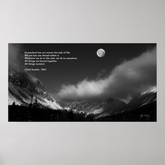 Moonrise over Franconia: Chief Seattle Poster (Voorkant)