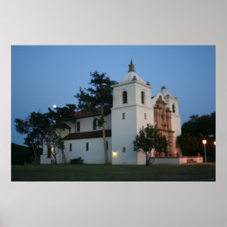Moonrise over oude missie poster