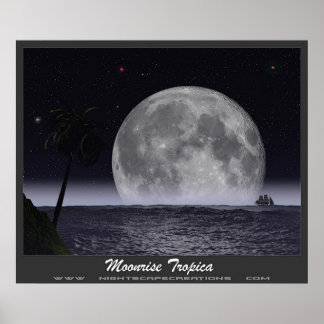Moonrise Tropica Poster