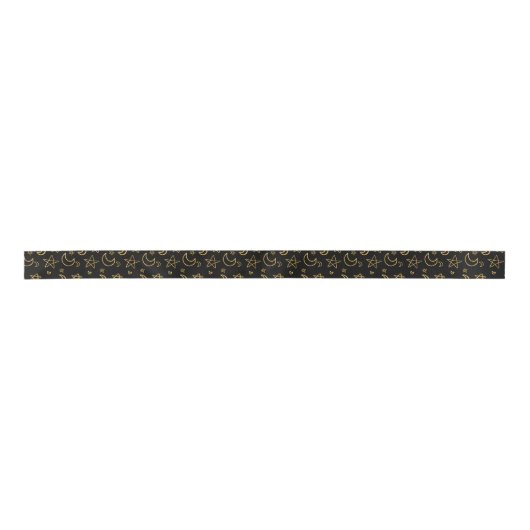 Moons and Stars Gold Pattern Lint (Voorkant)