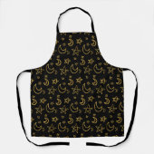 Moons and Stars Gold Pattern Schort (Voorkant)