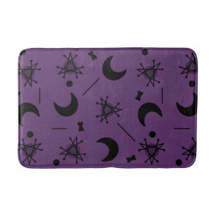 Moons en sterren Atomic Era Abstract Eggplant Paar Badmat