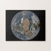 Moon's schaduw op aarde - 10 juni zonneclips legpuzzel (Horizontaal)