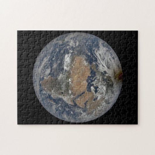 Moon's schaduw op aarde - 10 juni zonneclips legpuzzel (Horizontaal)