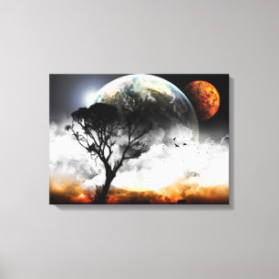 Moons Surreal Fantasy Canvas Afdruk