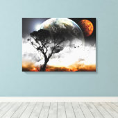 Moons Surreal Fantasy Canvas Afdruk (Insitu (Houten vloer))