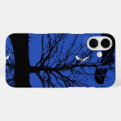 Moonscape in Cobalt Blue en Black Case-Mate iPhone Case (Achterkant (horizontaal))