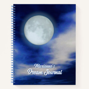 Moonscape met Moonlit Clouds Dream Journal Notitieboek