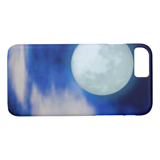 Moonscape met onverlichte wolken Case-Mate iPhone case (Achterkant (Horizontaal))