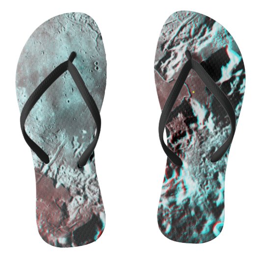 Moonscape Space Photo Anaglyph Hadley Channel Teenslippers (Voetbed)