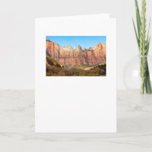 Moonset bij zonsopgang boven Zion National Park Kaart