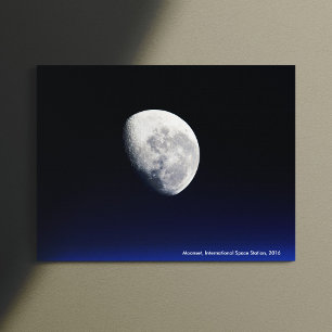 Moonset, International Space Station, 2016 Canvas Afdruk