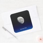 Moonset, International Space Station, 2016 Vierkante Sticker (Envelop)