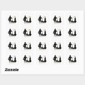 Moonshine Day Black Silhouette Stickers (Vel)