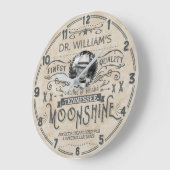 Moonshine  Hillbilly Medicine Custom Funny Grote Klok (Hoek)