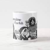Moonshine & Starfish B&W Jumbo Mug (Devant)