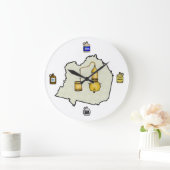 Moonshine still en Jugs Wall Clock                Grote Klok (Huis)