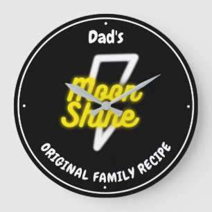 Moonshine White Lightning Neon Effect Name Grote Klok