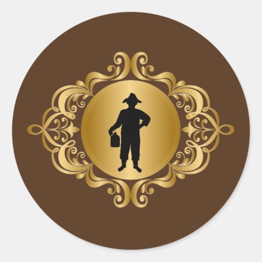 Moonshiner Silhouette Stickers Medallion (Voorkant)