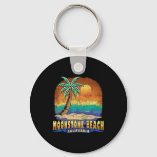 Moonstone Beach California Vintage Noodlijdende So Sleutelhanger