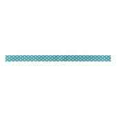 Moonstone blauw/blauwgroen en wit polka dot lint (Voorkant)