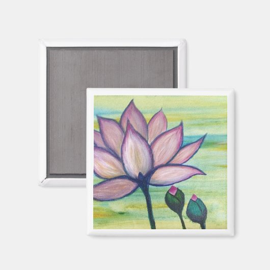 Moonstudio - Lotus Magnet rose (Recto/Verso)