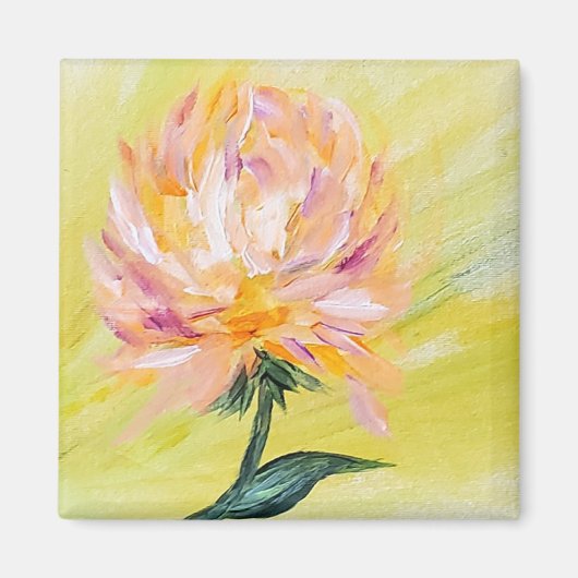 Moonstudio - Orange Peony magneet (Voorkant)