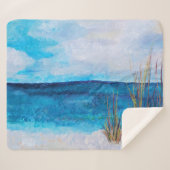 Moonstudio - St. Andrew's Beach Sherpa Blanket Sherpa Deken (Voorkant (horizontaal))