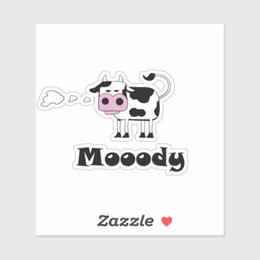 Mooody Custom-Cut Vinyl Sticker (Vel)