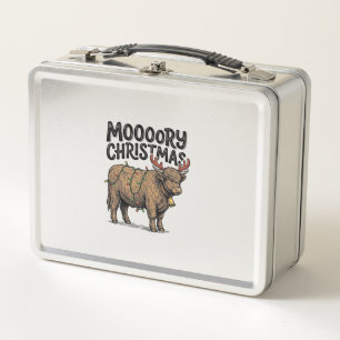 Moooory Kerstmis Hoogland Koe Oude Gravure T