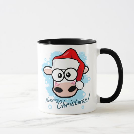 Mooooy kerstfeestkoe mok (Rechts)