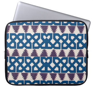 Moor African Arabic Pattern Design Blue Paars Laptop Sleeve