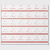 Moorachtig roze en witte geometrische elegante moe cadeaupapier (Vlak)