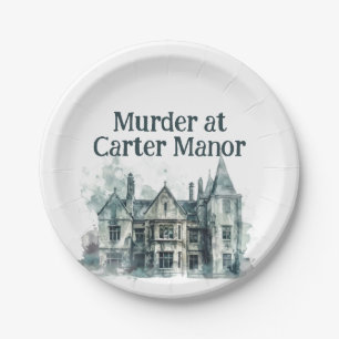 Moord bij het landhuis - Murder Mystery Night Papieren Bordje