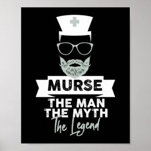 Moord. Het Man. De mythe. De Legende. Funny Murse Poster
