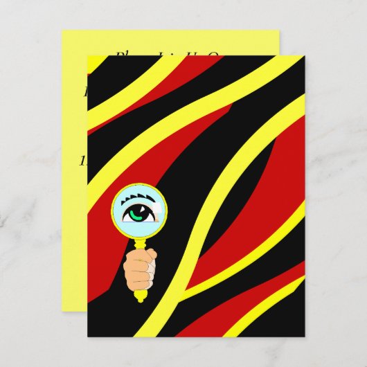 Moord-Mesty Party Crime Tape Wave Invitations Kaart (Voorkant / Achterkant)