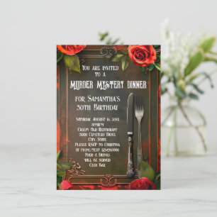 Moord Mystery Dinner Sociaal of Verjaardagsfeest Kaart