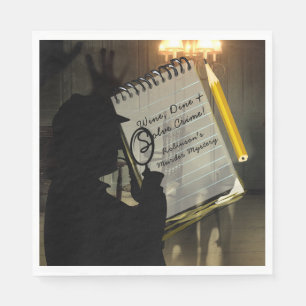 Moord Mystery Party Servetten gepersonaliseerd