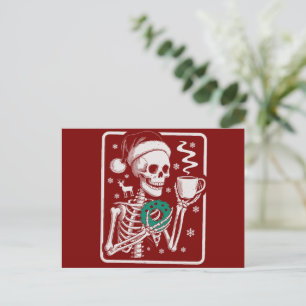 Moord Shows Vrienden Horror T-shirt Skelet Kerst Feestdagenkaart