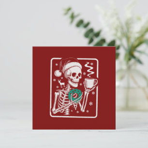 Moord toont vrienden horror T-shirt skelet Kerstmi Kaart