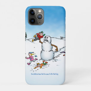 Moordenaar Sneeuwman Grappige Cartoon iPhone 11 Pro Hoesje