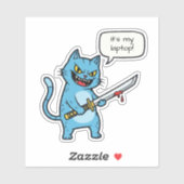 Moordkat met Zwaard Sticker (Vel)