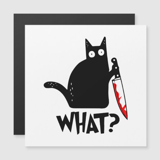 Moordkattenkat met mes (Voorkant / Achterkant)