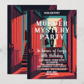 moordmysterie detective dinerparty kaart (Voorkant / Achterkant)