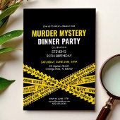 Moordmysterie Feestdiner Verjaardagsuitnodiging Kaart